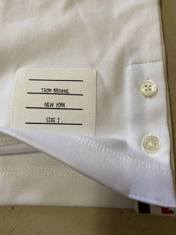 Neues 550 $ Thom Browne Solid-Hued T-Shirt Weiß Größe 2 (M) Japan