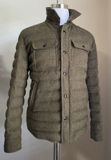 Neue $1995 Ralph Lauren Purple Label Herren Pufferjacke Braun/Grün Größe L