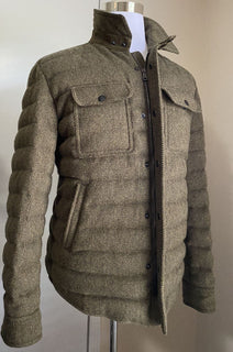 Neue $1995 Ralph Lauren Purple Label Herren Pufferjacke Braun/Grün Größe L
