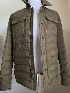 Neue $1995 Ralph Lauren Purple Label Herren Pufferjacke Braun/Grün Größe L