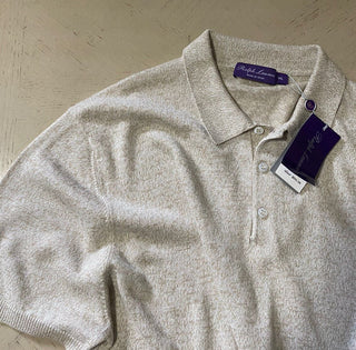 NWT $695 Ralph Lauren Purple Label Men Polo Shirt Color Stone XXL Italy