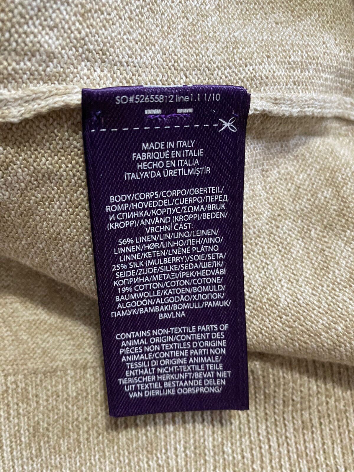 Neu mit Etikett: 695 $ Ralph Lauren Purple Label Herren-Poloshirt Farbe Stone XXL Italien