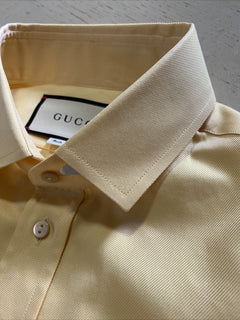 Neues Gucci Herren-Langarmhemd, Farbe Buttercup/Gelb, Größe S, Italien