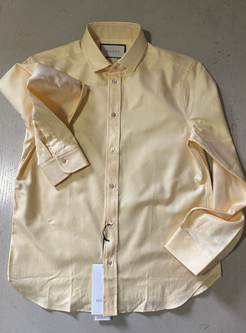 New Gucci Men's Long Sleeve Dress Shirt Color Buttercup/Yellow Size S BAYSUPERSTORE New Gucci Men's Long Sleeve Dress Shirt Color Buttercup/Yellow Size S BAYSUPERSTORE
