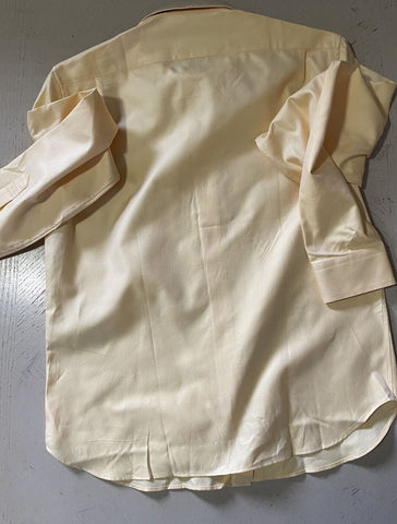 New Gucci Men’s Long Sleeve Dress Shirt Color Buttercup/Yellow Size S  Italy