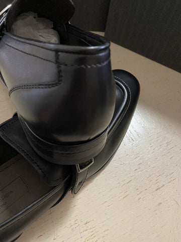 New $795 Ermenegildo Zegna Moccasin Leather Loafers Shoe Black 13 US Italy