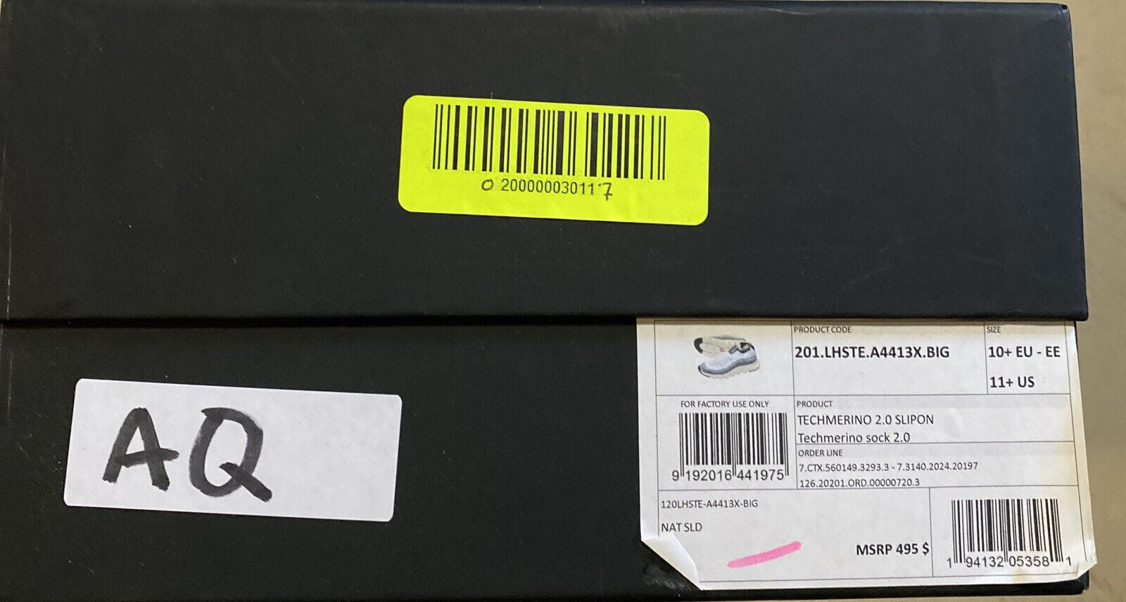 New $495 Z Zegna Men Sock Runners  Sneakers Shoes White/Gray 11.5 US/44.5 Eu