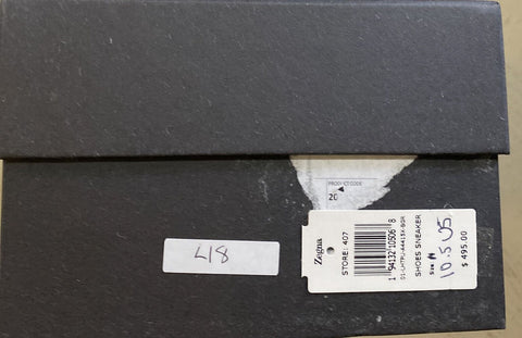 Neu $495 Z Zegna Herren Sock Runners Sneakers Schuhe MD Blau/Weiß 10,5 US/43,5 Eu