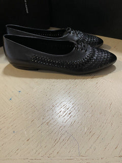 NIB $695 Saint Laurent Smooth Leader Nina Ballerinas, Schwarz, 7 US/37 Eu