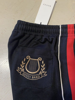 Neu mit Etikett: 1200 $ Gucci Technical Jersey Herren Gucci Band Kurze Hose Schwarz Größe M Italien