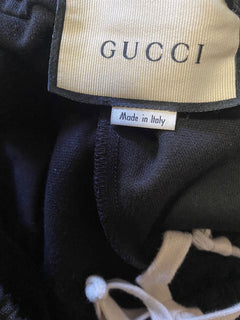 Neu mit Etikett: 1200 $ Gucci Technical Jersey Herren Gucci Band Kurze Hose Schwarz Größe M Italien