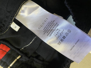 Neu mit Etikett: 1200 $ Gucci Technical Jersey Herren Gucci Band Kurze Hose Schwarz Größe M Italien