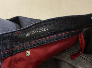 Neu mit Etikett: 1095 $ Kiton Herren-Jeans mit geradem Bein, schmale Passform, DK-Grau, 36 US