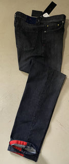 Neu mit Etikett: 1095 $ Kiton Herren-Jeans mit geradem Bein, schmale Passform, DK-Grau, 36 US