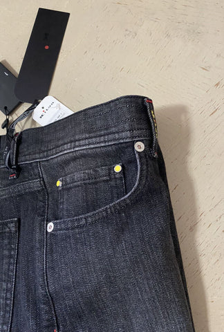 NWT $1095 Kiton Мужские прямые джинсы Брюки Slim Fit DK Серые 36 США