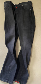 Neu mit Etikett: 1095 $ Kiton Herren-Jeans mit geradem Bein, schmale Passform, DK-Grau, 36 US
