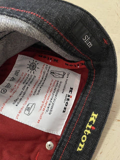 Neu mit Etikett: 1095 $ Kiton Herren-Jeans mit geradem Bein, schmale Passform, DK-Grau, 36 US