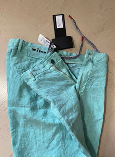 Neu mit Etikett: 995 $ Kiton Herren-Leinen-Kurzhose Seafoam Green 36 US/ 52 Eu Italien