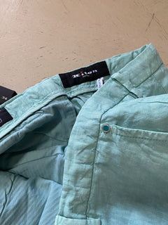 Neu mit Etikett: 995 $ Kiton Herren-Leinen-Kurzhose Seafoam Green 36 US/ 52 Eu Italien