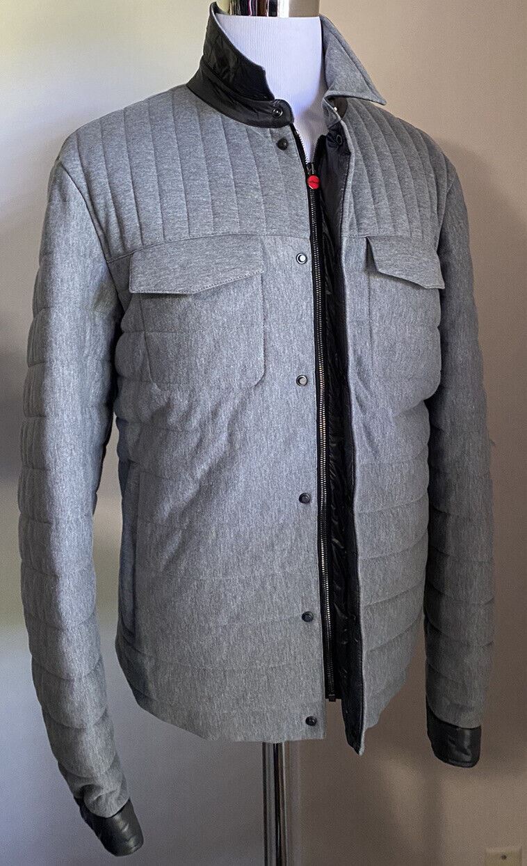 New $2995 Kiton Men Cotton/Cashmere Overshirt Jacket Gray 46 US/56 Eu Italy