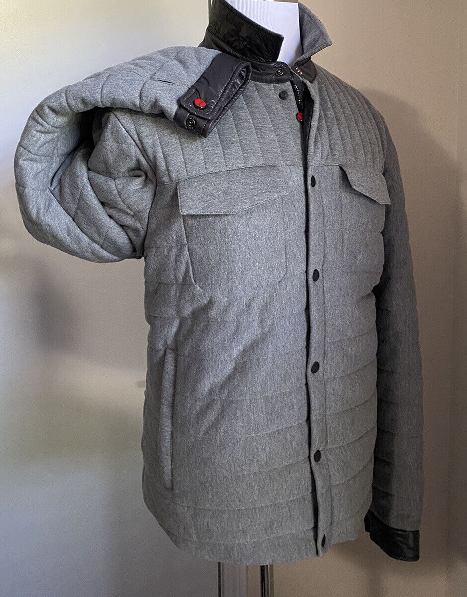 New $2995 Kiton Men Cotton/Cashmere Overshirt Jacket Gray 46 US/56 Eu Italy