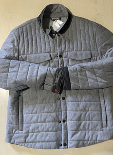 Neue $2995 Kiton Herren-Overshirt-Jacke aus Baumwolle/Kaschmir, Grau, 46 US/56 EU, Italien