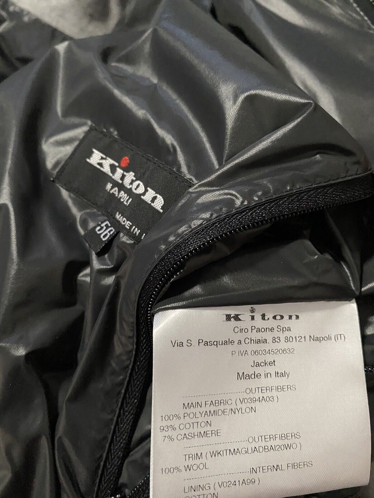New $2995 Kiton Men Cotton/Cashmere Overshirt Jacket Gray 46 US/56 Eu Italy