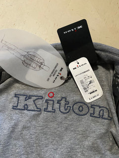Neue $2995 Kiton Herren-Overshirt-Jacke aus Baumwolle/Kaschmir, Grau, 46 US/56 EU, Italien