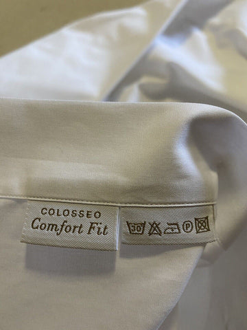 NWT $675 Brioni Mens Long Sleeve Comfort Fit Dress Shirt White 43/17 Italy