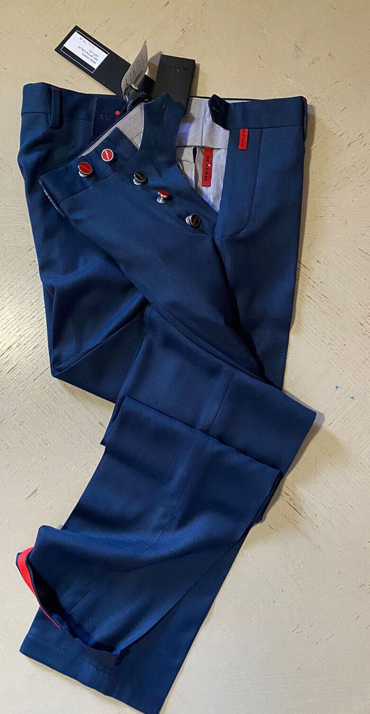 NWT $1495 Kiton Men’s Wool Dress Pants Bright Blue 36 US ( 52 Eu ) Italy