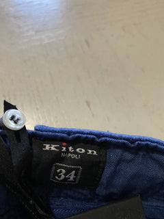 Neu mit Etikett: 995 $ Kiton Herren-Leinen-Kurzhose Hellblau 34 US/ 50 Eu Italien