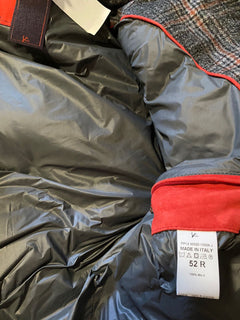 Neue $3250 Isaia Glen Plaid Puffer Jacke Weste Mantel Anthrazit 42 US/52 Eu Italien
