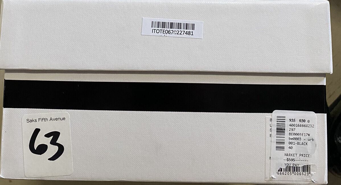 NIB $595 Женские низкие кеды Givenchy Urban Street Черные 10/40