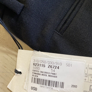 Neu mit Etikett: 1.500 $ Gucci Herren-Anzughose aus Panamawolle/Mohair, Schwarz, 38 US (54 Eu)