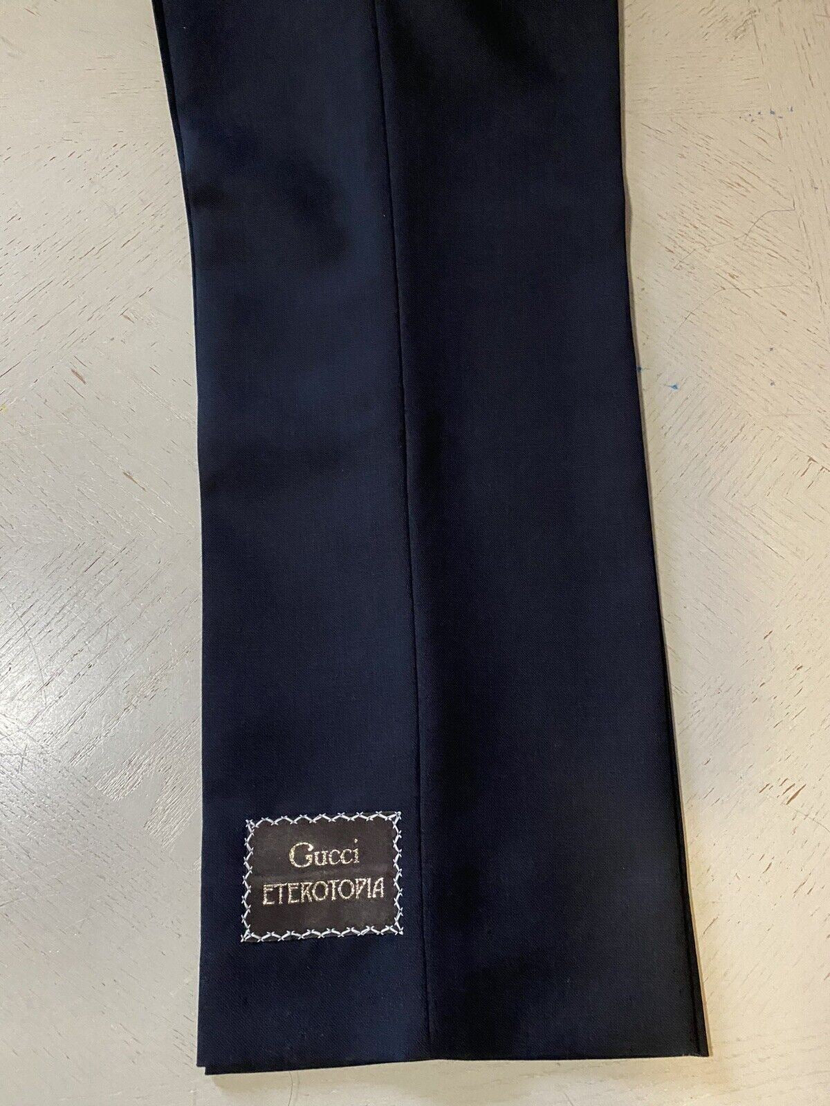 Мужские классические брюки Gucci из шерсти и мохера NWT, черные 38 долларов США (54 евро)