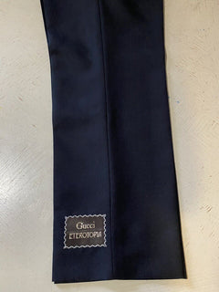 Neu mit Etikett: 1.500 $ Gucci Herren-Anzughose aus Panamawolle/Mohair, Schwarz, 38 US (54 Eu)