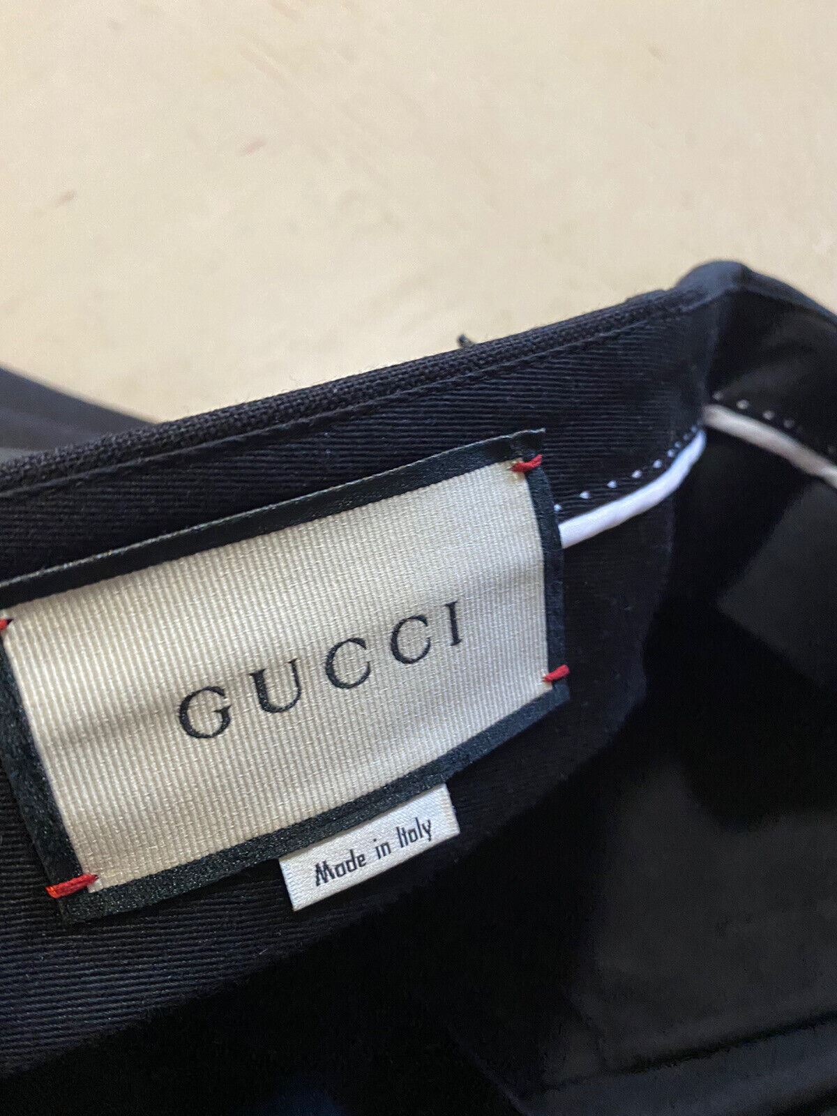 Neu mit Etikett: 1.500 $ Gucci Herren-Anzughose aus Panamawolle/Mohair, Schwarz, 38 US (54 Eu)