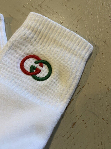 NWT Gucci Mini Greek Socks With Gucci Monogram While Size M Italy