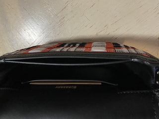 Новая вязаная седельная сумка Burberry Olympia Tartan, красный/мульти, Италия
