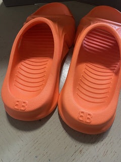NIB 350 $ Balenciaga Damen Mold Slide Sandalen Schuhe Orange Größe 8 US