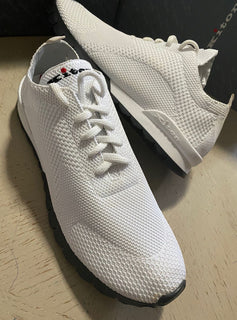 Neue 695 $ Kiton leichte Herren-Sockensneaker in Weiß, Größe 10 US/43 EU, Italien