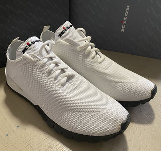 Neue 695 $ Kiton leichte Herren-Sockensneaker in Weiß, Größe 10 US/43 EU, Italien