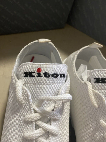 New $695 Kiton Mens Lightweight Sock Sneakers White Size 10 US/43 Eu Italy