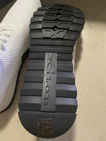 New $695 Kiton Mens Lightweight Sock Sneakers White Size 10 US/43 Eu Italy