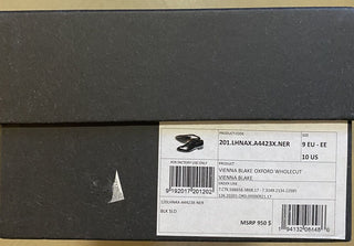 Neue 950 $ Ermenegildo Zegna Couture Oxford-Lederschuhe Schwarz 10 US Italien