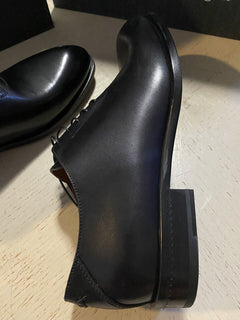 Neue 950 $ Ermenegildo Zegna Couture Oxford-Lederschuhe Schwarz 10 US Italien