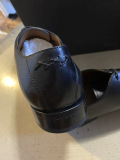 Neue 950 $ Ermenegildo Zegna Couture Oxford-Lederschuhe Schwarz 10 US Italien