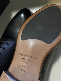 Neue 950 $ Ermenegildo Zegna Couture Oxford-Lederschuhe Schwarz 10 US Italien