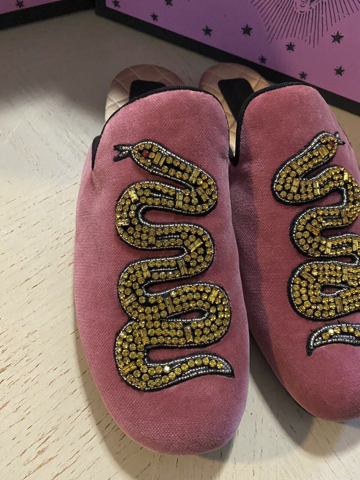 Женские сандалии NIB Gucci со змеиной монограммой Tibet Red 5,5 США (35,5 ЕС) Италия