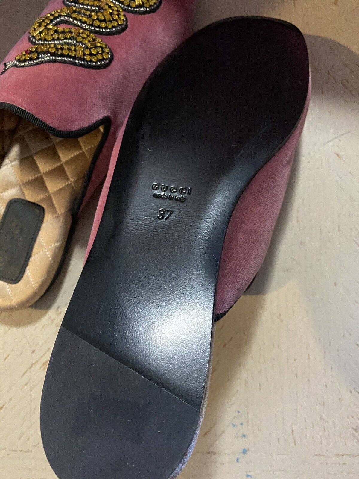 NIB Gucci Damen-Sandalen mit Schlangenmonogramm, Tibetrot, 5,5 US (35,5 Eu), Italien